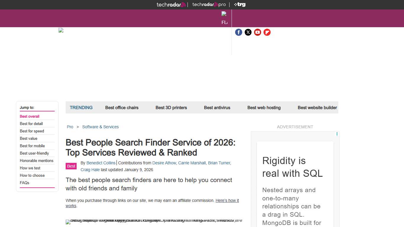 Best people search finder service of 2026: reviewed, ranked and rated TechRadar