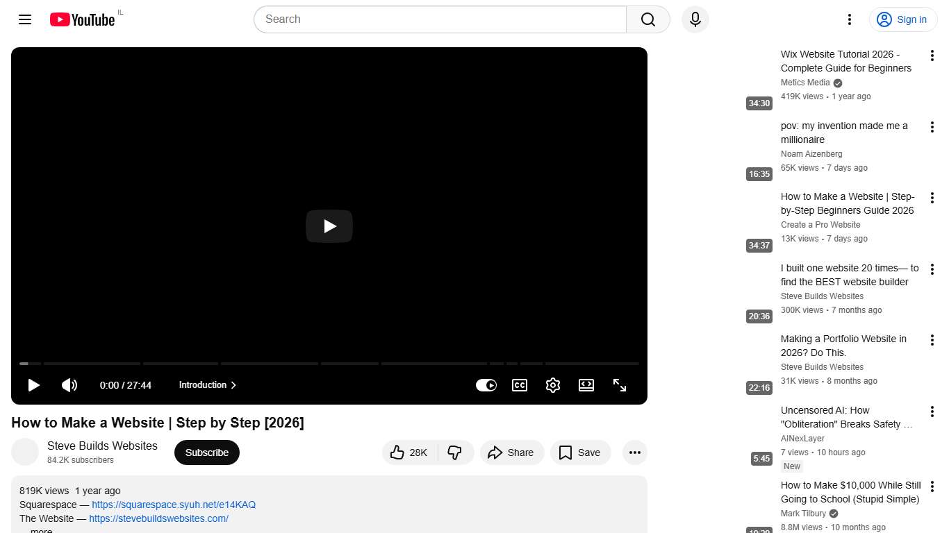 How to Make a Website Step by Step [2026] - YouTube